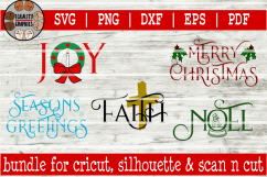 NEW Bundle Christmas Greeting&#039;s 5 SVGs | DXF | EPS | PNG Product Image 1