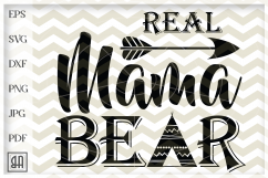 Mama bear SVG - Mothers Day svg digital - Mama Bear Product Image 1