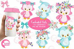 Enchanted Owls cliparts, graphics illustrations AMB-1392 Product Image 1