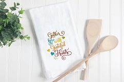 Gather Here with Grateful Hearts SVG - Fall SVG Cut File DXF Product Image 2