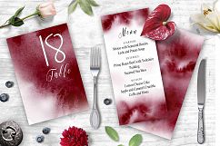 Burgundy &amp; Gold Watercolor Graphic Set Product Image 20