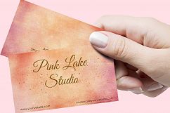 Blush, Apricot and Gold Glitter Business Card Template Product Image 1