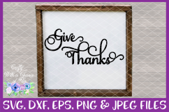Thankful Grateful Blessed Give Thanks SVG Cricut Silhouette Product Image 8