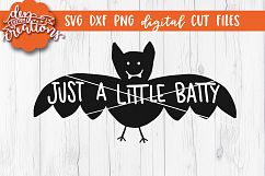 Just A Little Batty- SVG - DXF - PNG Digital Cut Halloween Product Image 1