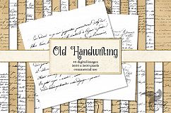 Old Handwriting Digital Paper Product Image 1
