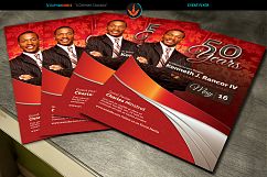 Crimson Pastor’s Anniversary Church Flyer Template Product Image 2