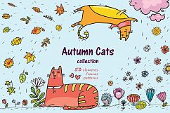 Autumn Cats - clip-art collection, patterns, frames Product Image 1