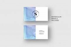 Business card template with watercolor Product Image 1