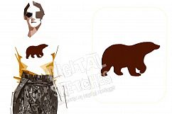 Bear Machine Embroidery Design 3 Sizes Product Image 1