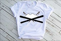 Logo Mountains Ski Side svg Christmas santa 1062s Product Image 1