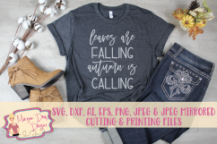 Leaves Falling Autumn Calling SVG, DXF, AI, EPS, PNG, JPEG Product Image 1