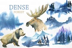 Watercolor branches and berries Product Image 5