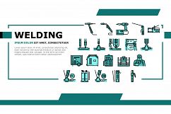 Welding Machine Tool Landing Header Vector Product Image 1