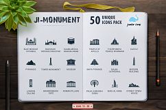 Glyph Monument Icons Set Product Image 3