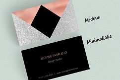 Rose Gold Foil Marble Business Card Product Image 4