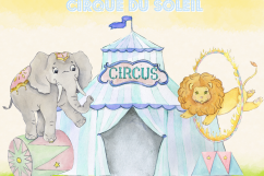 Watercolor Circus Clipart Images by Whimseez Product Image 3