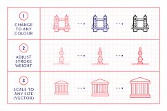 Line Icons - Landmarks Product Image 4