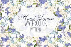 14 Hand drawn watercolor patterns Product Image 1