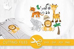 Safari Animals cutting files svg, dxf, pdf, eps included - cut files for cricut and silhouette - Cutting Files SG Product Image 1