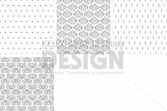 Hand Drawn Damask Digital Paper, Seamless pattern Product Image 3
