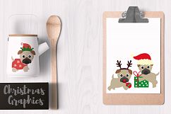 Christmas Pugs Graphics and Illustrations Product Image 2