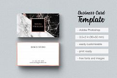 Rose Gold Foil Marble Business Card Product Image 1