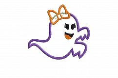 Funny Halloween Ghost Girl 2 Embroidery Design Product Image 5