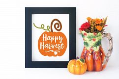 Happy Harvest SVG - Fall SVG Cut File - DXF EPS PNG JPG PDF Product Image 3