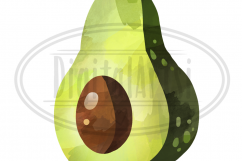Watercolor Avocado Clipart Product Image 4