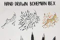 Boho | Bohemian Hand Drawn Ibex | SVG | PNG | EPS Product Image 2