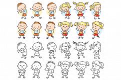 Kids emotions bundle, children with various emotion Product Image 6