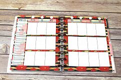 Happy Planner PRINTABLE, Weekly Insert Refill, Christmas, Poinsettia, Printable, Planner Printable, 7 x 9.25, Mambi Happy Planner Product Image 2