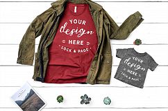 T-Shirt Mockup Mega Bundle Fall Winter Bella Canvas 3001 Product Image 24