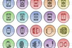 100 Smartphone &amp; Smartwatch Filled Low Poly Icons Product Image 2