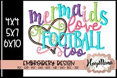 Mermaids Love Football Too - Football Embroidery Product Image 1