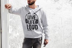 Man Hoodie Fashion Mock-Up Product Image 4