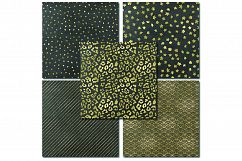 Gold Foil Chalkboard Digital Paper - Gold and Gray Stripes Product Image 4