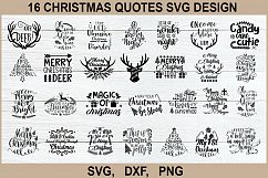 16 Christmas Quotes SVG Design Bundle Product Image 2