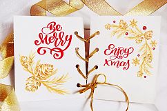 Merry Christmas Hand Draw Lettering Objects Product Image 6