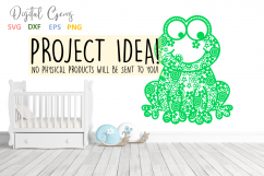 Frog paper cut SVG / DXF / EPS files Product Image 6