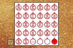 Christmas Svg, Christmas Ornament Svg, Monogram Bundle Svg Product Image 2