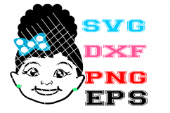 Elsie Svg, Afro toddler girl svg, Baby svg Product Image 2