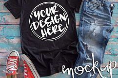 Black t shirt mock up 6510 Product Image 2