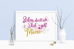 Printable Art Saying German Mother, Wall Art, .PDF, Typo Product Image 1
