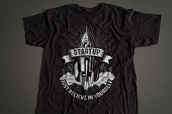 Startup Rocket Retro Logo Product Image 3