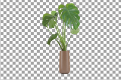 Leafy plants clip art collection, Watercolor plants in pot Product Image 11