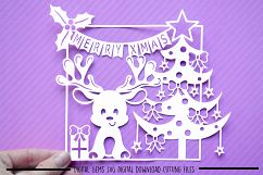 Christmas reindeer paper cut SVG DXF EPS files Product Image 2