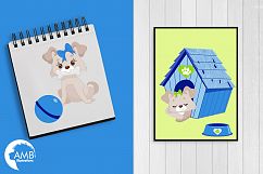 Boy Puppy Dog clipart, graphics, illustrations AMB-1930 Product Image 5