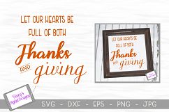 Thanksgiving SVG / Hearts full of thanks and giving Product Image 1