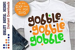 Thanksgiving svg Gobble Gobble Turkey Day Thankful svg Product Image 1